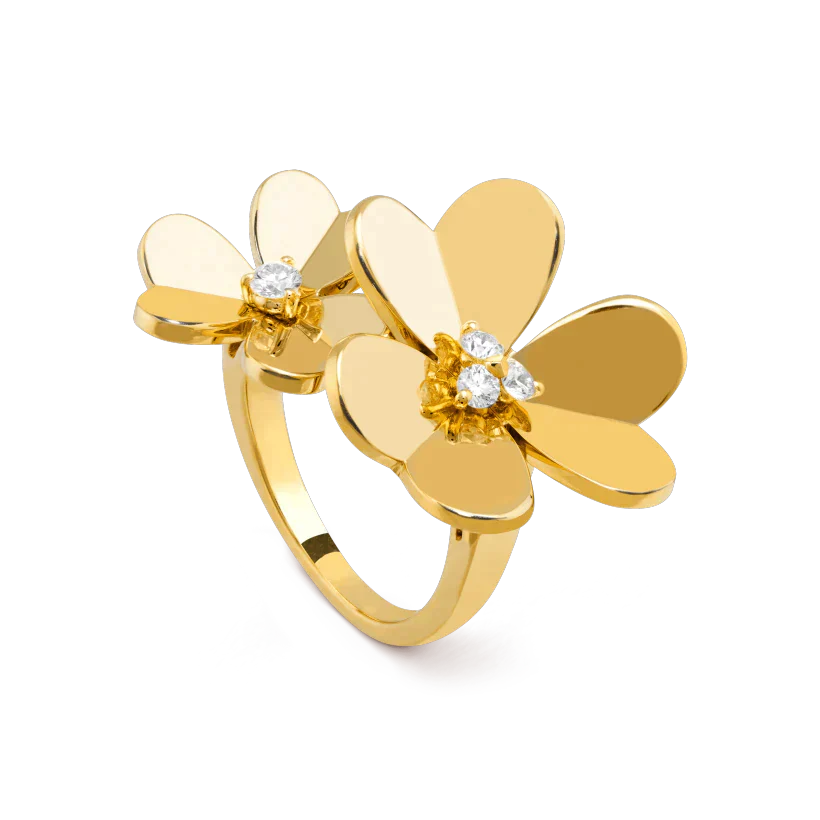 [ROSE]CLOVER COMOS GOLD DIAMOND RING