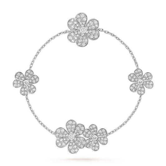 [ROSE]FRIVOLE SILVER 5 FLOWERS BRACELET