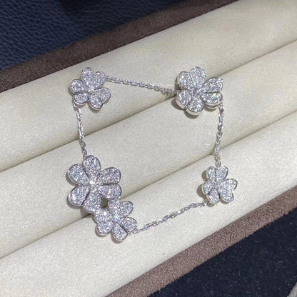 [ROSE]FRIVOLE SILVER 5 FLOWERS BRACELET