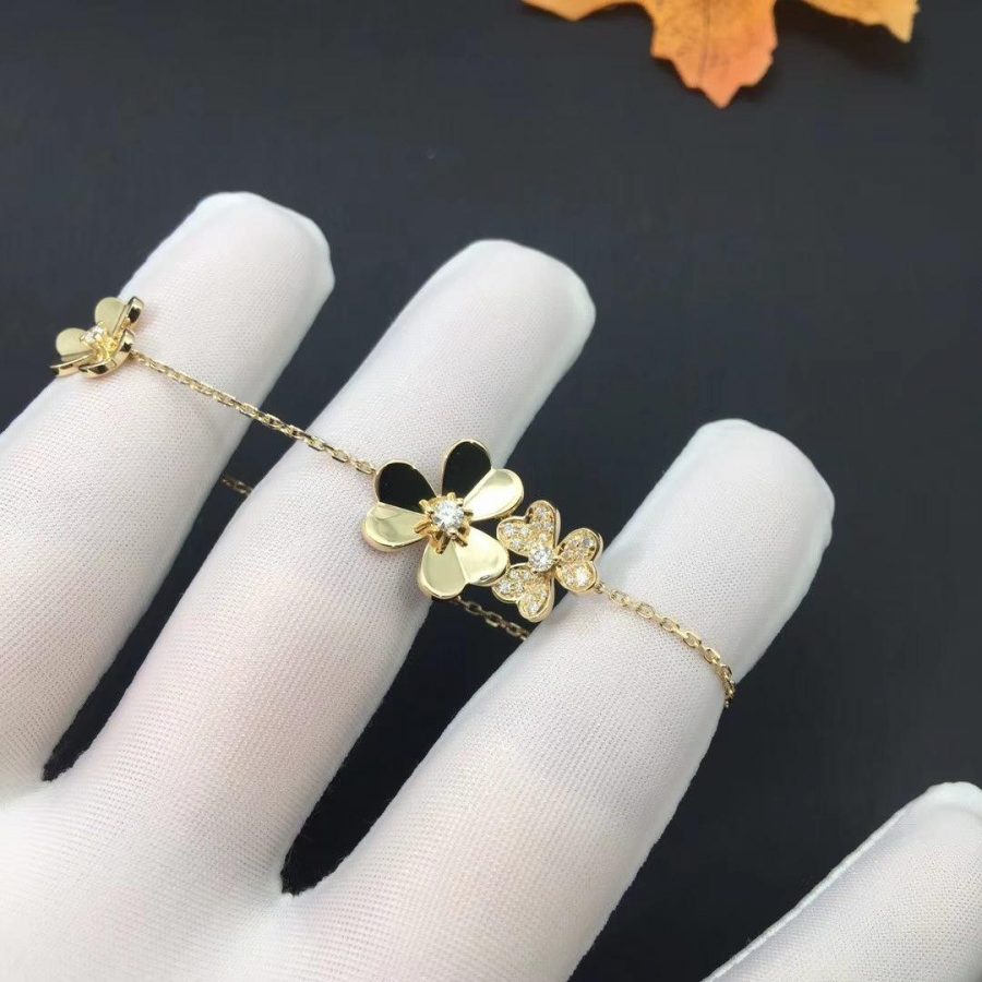 [ROSE]FRIVOLE GOLD 5 FLOWERS BRACELET