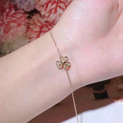 [ROSE]FRIVOLE GOLD FLOWER DIAMOND BRACELET