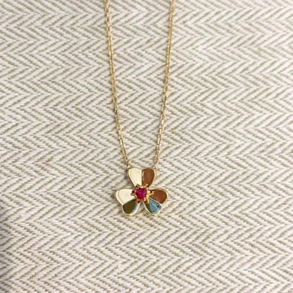 [ROSE]FRIVOLE GOLD FLOWER NECKLACE