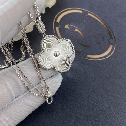 [ROSE]CLOVER 25MM SILVER BIG CLOVER NECKLACE