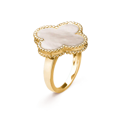 [ROSE]CLOVER WHITE MOP RING