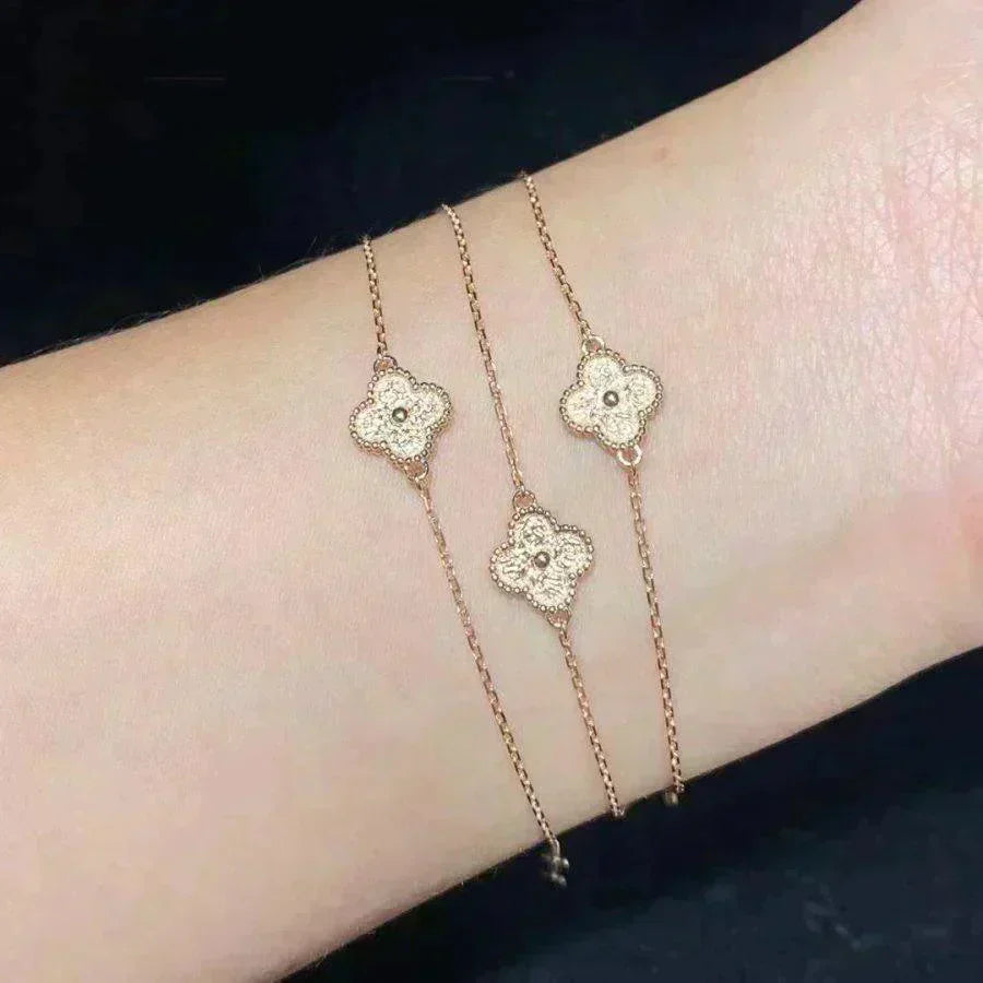 [ROSE]CLOVER SINGLE FLOWER BRACELET