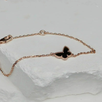 [ROSE]BUTTERFLY ONYX  BUTTERFLY BRACELET