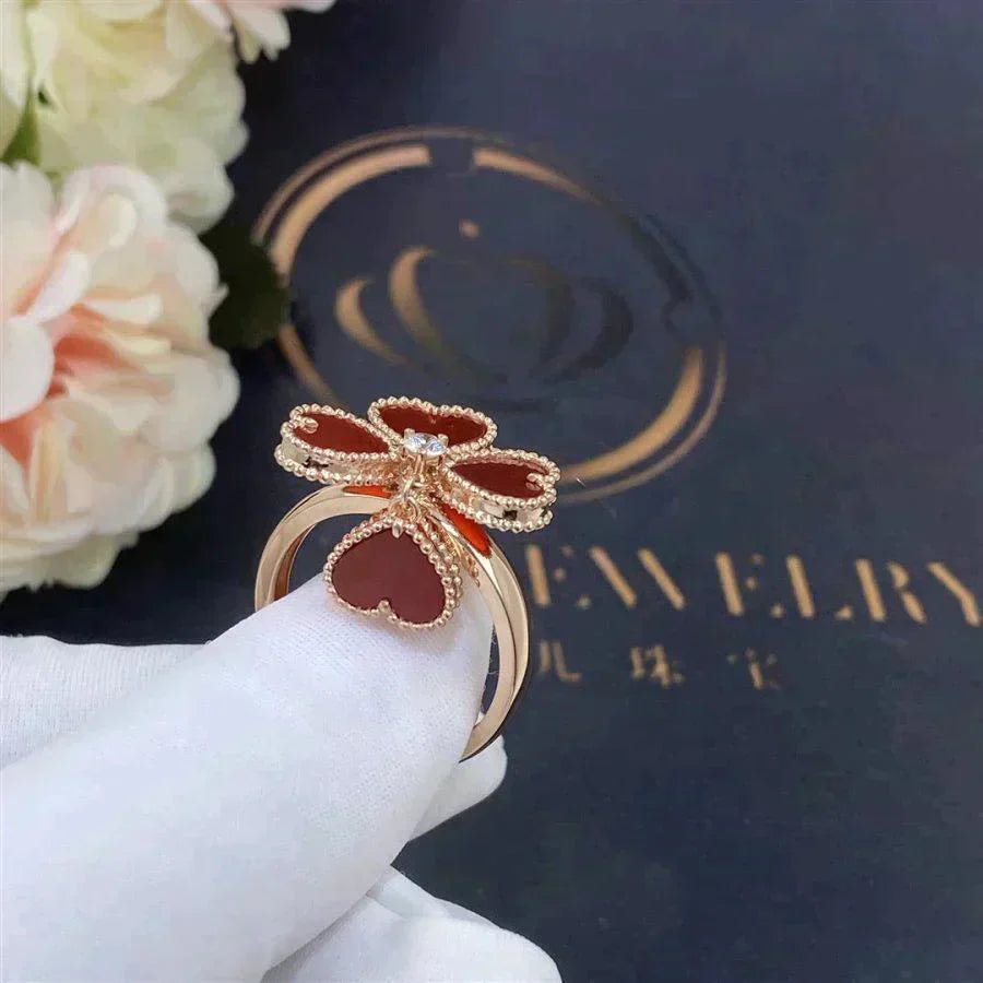 [ROSE]SWEET CLOVER CARNELIAN RING