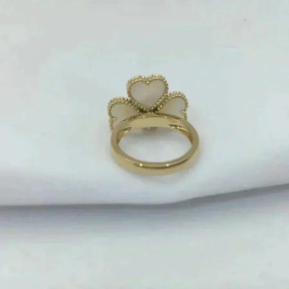 [ROSE]SWEET CLOVER WHITE MOP RING