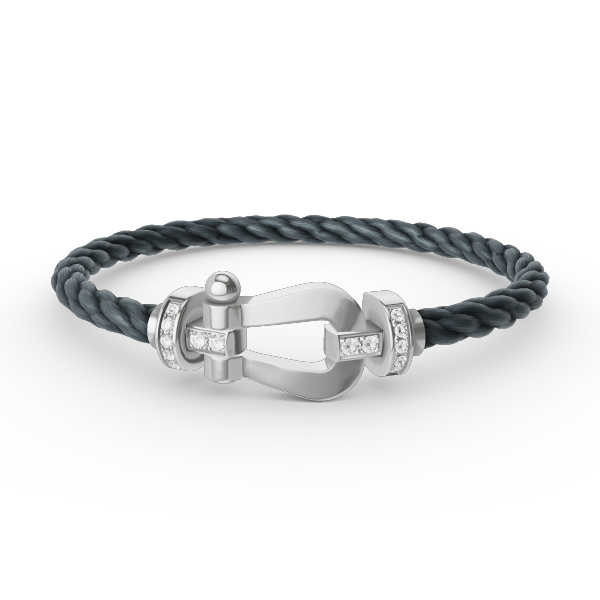 [Rose Jewels]FORCE GROSSES HUFEISEN-HALBDIAMANTARMBAND SILBER