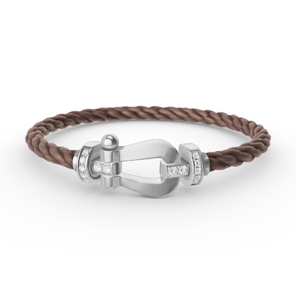 [Rose Jewels]FORCE GROSSES HUFEISEN-HALBDIAMANTARMBAND SILBER