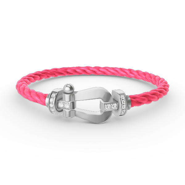 [Rose Jewels]FORCE GROSSES HUFEISEN-HALBDIAMANTARMBAND SILBER