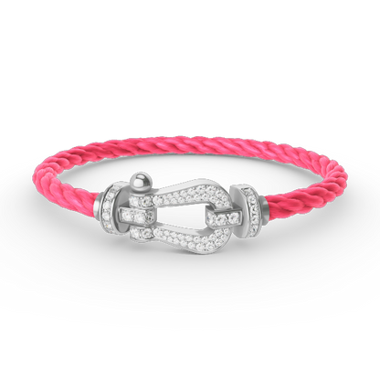 [Rose Jewels]FORCE GROSSES HUFEISENARMBAND MIT DIAMANTEN SILBER