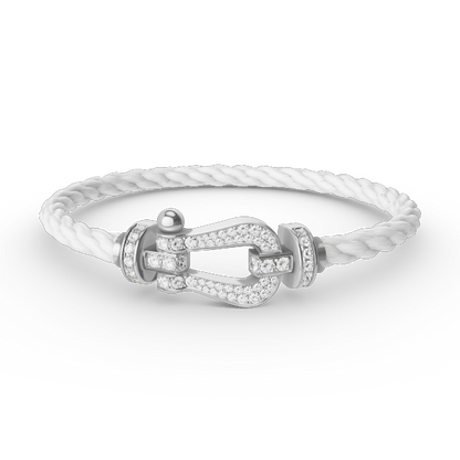 [Rose Jewels]FORCE GROSSES HUFEISENARMBAND MIT DIAMANTEN SILBER