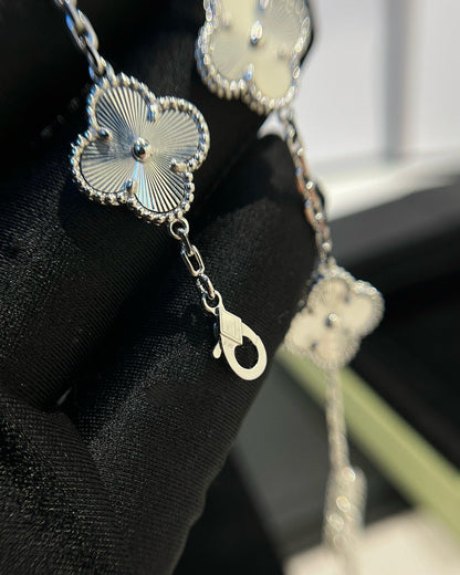 [ROSE]CLOVER SILVER 5 MOTIFS BRACELET