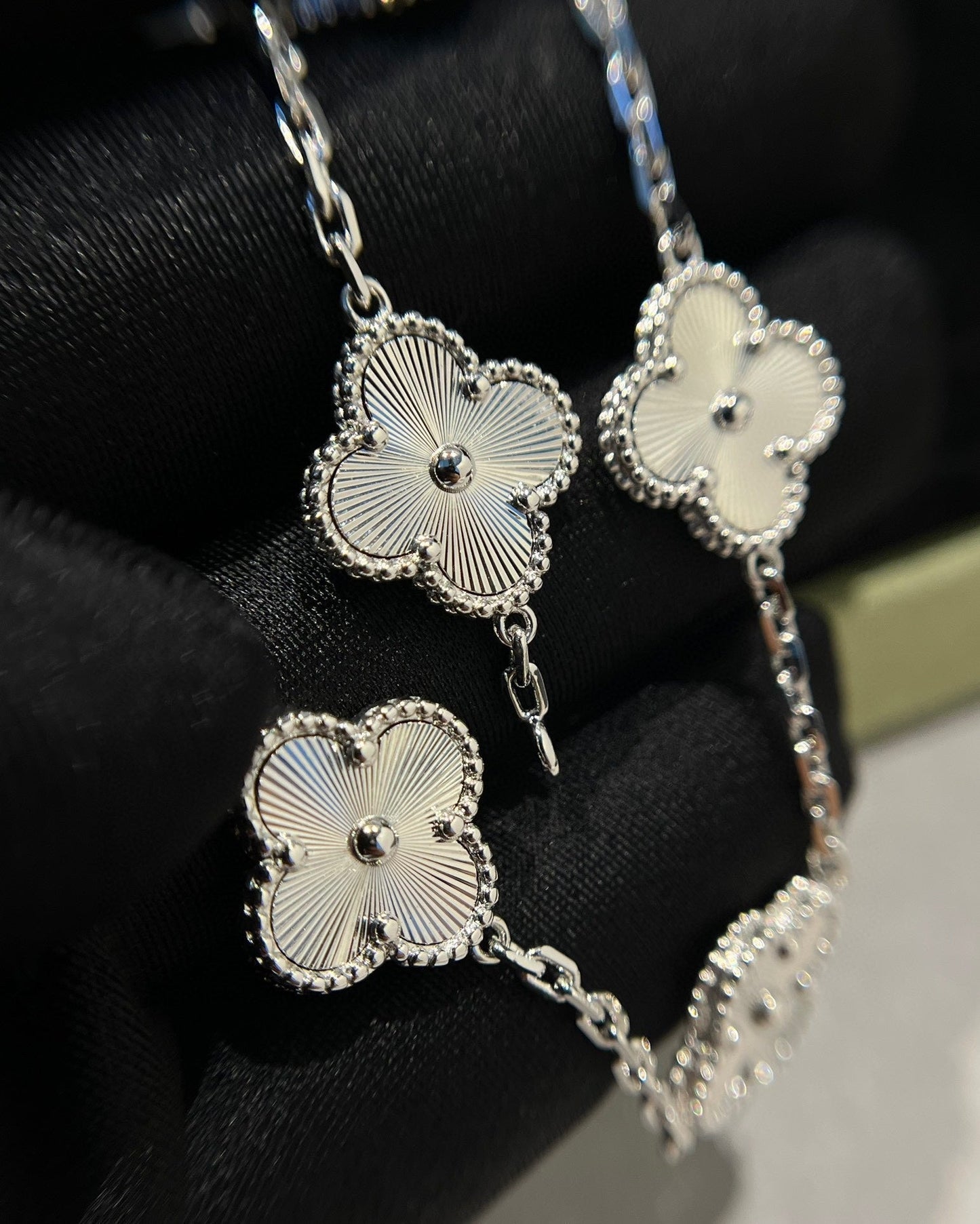 [ROSE]CLOVER SILVER 5 MOTIFS BRACELET